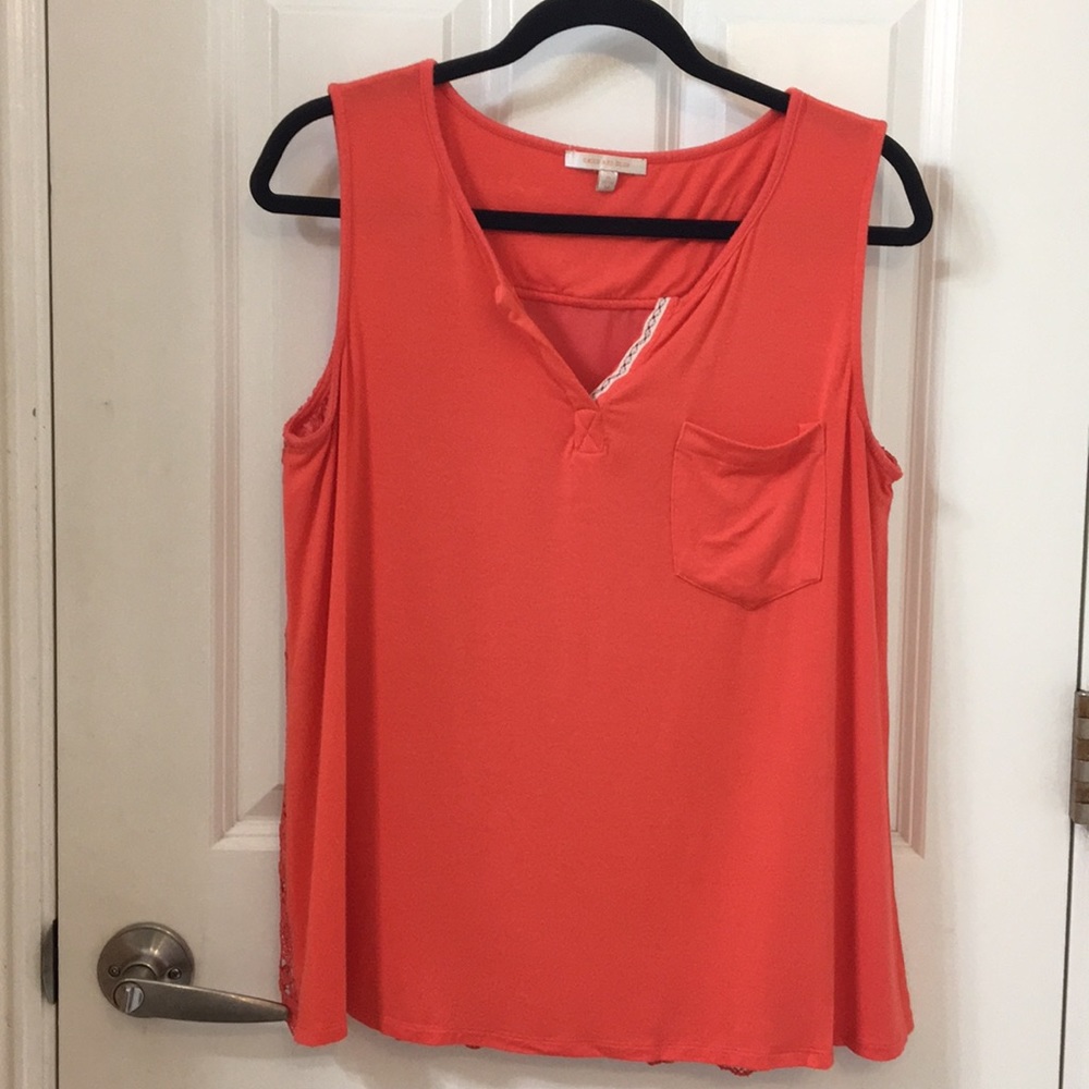 Summer Tunic Blouse with Lace Crochet Back